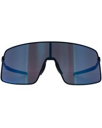 Oakley - Shield Satin Lead Prizm Sapphire Sutro Ti - Lyst