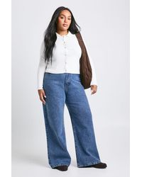 Boohoo - Plus Collared Compact Knit Cardigan - Lyst
