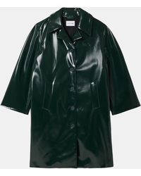 Lacoste - Tailored Collar Vinyl Trench Coat - Lyst