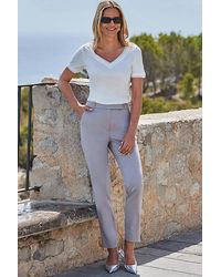 Sosandar - Tapered Leg Trousers With Pockets - Lyst