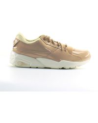 PUMA - Trinomic R698 Nude Patent Leather Lace Up Trainers 362274 01 - Lyst
