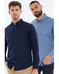 Threadbare - 2-Pack Oxford Cotton Long Sleeve Shirts - Lyst