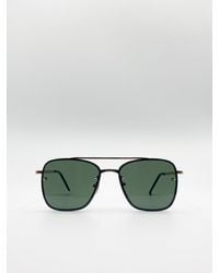 SVNX - Metal Frame Square Aviator Style Sunglasses - Lyst