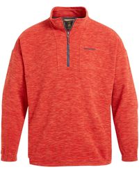 Craghoppers - Esk Colour Block Melange Half Zip Fleece Top (Pimento) - Lyst