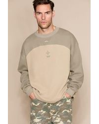 Grimelange - Color Blocked Paneled Crew Neck Sweatshirt - Lyst