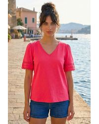 D.u.s.k - Ric Rac Trim T-Shirt - Lyst