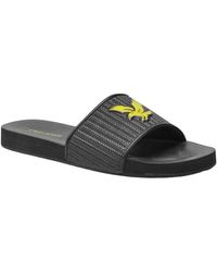 Lyle & Scott - Logo Gunmetal Slides - Lyst