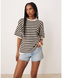 ASOS - Knitted Stitch Relaxed T-Shirt - Lyst