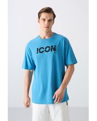 TOMMY LIFE - Oversized Logo Print Crew Neck T-Shirt - Lyst