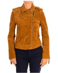 Karl Marc John - Womenss Short Long Sleeve Leather Jacket 9066 - Lyst