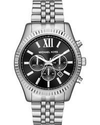 Michael Kors - Lexington Silver-tone Watch Mk8405 - Lyst