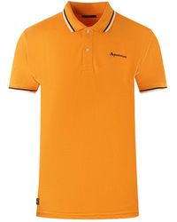 Aquascutum - Twin Tipped Collar Brand Logo Polo Shirt Cotton - Lyst