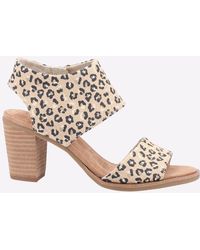 TOMS - Majorca Cutout Textured Cheetah Sandal - Lyst
