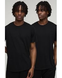 BoohooMAN - 2 Pack Basic Regular Fit Crew Neck T-Shirts - Lyst