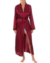 Kisses&Love - Cross 3/4 Sleeve Robe With Drawstring Closure 2116 - Lyst