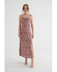 Hiccup - Floral Sweetheart Neck Spaghetti Strap Maxi Dress - Lyst