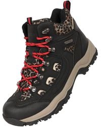 Mountain Warehouse - Ladies Adventurer Leopard Print Faux Suede Waterproof Walking Boots - Lyst