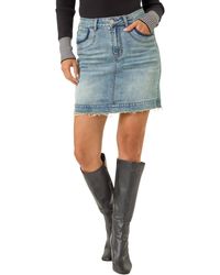 D.u.s.k - Denim Pocket Mini Stretch Skirt - Lyst