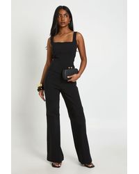 Boohoo - Bengaline Low Rise Flare Trousers - Lyst