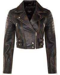 Infinity Leather - Brando Cropped Jacket-Longtown - Lyst