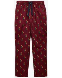 Joules - Dozer Pyjama Trousers Burgundy Cotton - Lyst