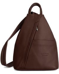 Woodland Leathers - Italian Leather Convertible Backpack Vera Pelle Anti-Theft Rucksack - Lyst