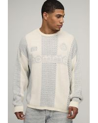 BoohooMAN - Oversized Knitted Mesh Sports Top - Lyst