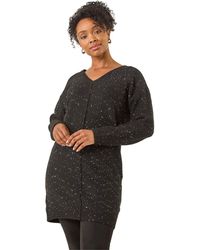 Roman - Petite Sparkle V-Neck Knit Jumper - Lyst