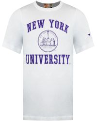 Champion - New York University T-Shirt Cotton - Lyst