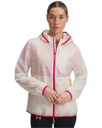 Under Armour - Launch Trail Jacke Für Damen Stein Sandstorm Reflektierend - Lyst