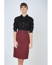 Conquista - Pencil Skirt With Belt Detail - Lyst