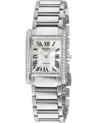 Gevril - Regina Swiss Diamond Watch, Mop Dial, 316L Ss Case, Stainless Steel Bracelet - Lyst