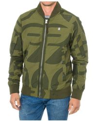G-Star RAW - Bomber Jacket With Contrasting Mesh Lining Inside D01253 Man Cotton - Lyst