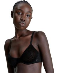 Calvin Klein - 000Qf7103E Sheer Marquisette Unlined Demi Bra - Lyst