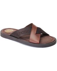 Base London - Webb Leather Burnt Sandals - Lyst