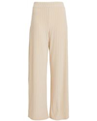 Quiz - Ribbed High Waisted Trousers - Lyst