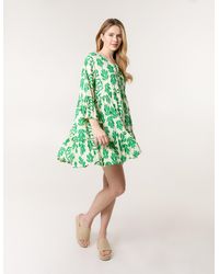 Blue Vanilla - Tie Front Smock Dress - Lyst