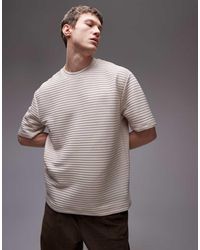 TOPMAN - Relaxed Fit Smart Rib T-Shirt - Lyst