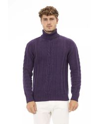 Alpha Studio - Merino Wool Turtleneck Sweater - Lyst