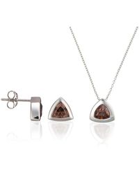 Orphelia - 925 Sterling Set: Chain-Pendant + Earrings - Lyst
