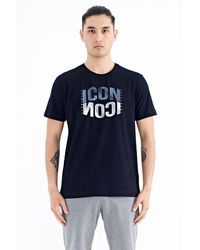 TOMMY LIFE - Printed Crew Neck T-Shirt With Patch - Lyst