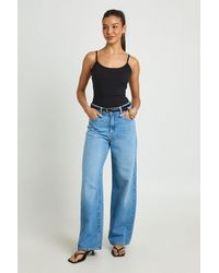 Boohoo - Tall Peached Sculpt Strappy Sleeveless Bodysuit With Removable Padding - Lyst