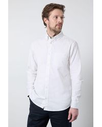 MAINE - Long Sleeve Linen Blend Shirt Cotton - Lyst