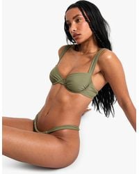 Boohoo - Petite Swimwear Essentials Balcony Bikini Top - Lyst