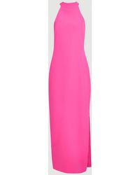 Karen Millen - Soft Tailored Halterneck Open Back Maxi Dress - Lyst