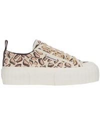 Superga - Ladies 2631 Giraffe Print Platform Trainers Natural) - Lyst