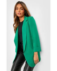 Boohoo - Basics Woven Turn Cuff Relaxed Fit Blazer - Lyst