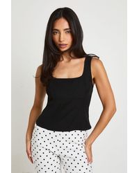 Boohoo - Wide Strap Tailored Corset Top - Lyst