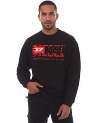 DIESEL - Men's S-baxt-n1 Sweatshirt In Black - Lyst