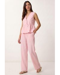 Happiness İstanbul - Sleeveless V-Neck Blouse And Wide-Leg Trousers Set - Lyst